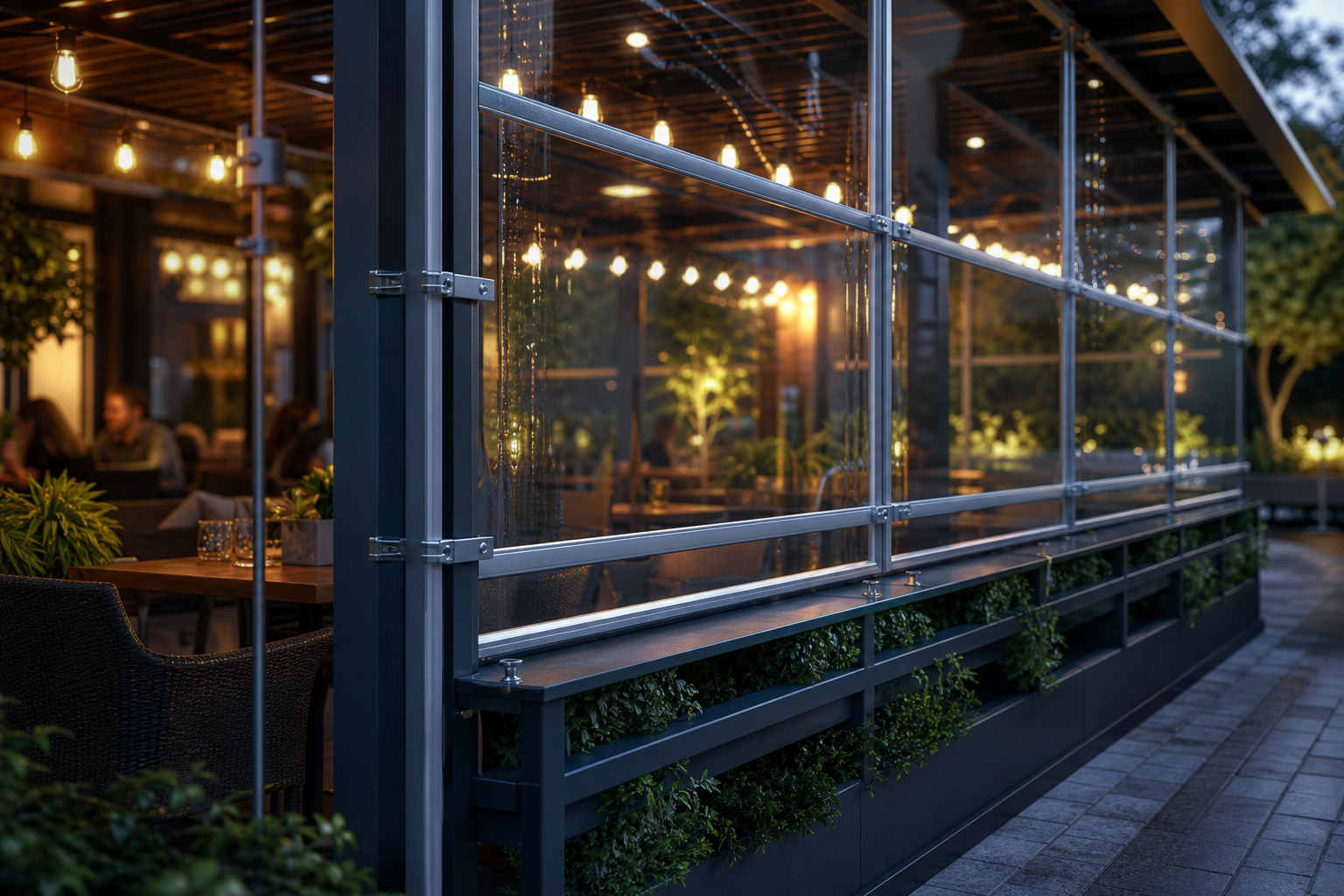 Система СКИПАФИКС для веранд и гибких окон HoReCa